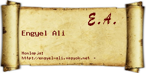 Engyel Ali névjegykártya